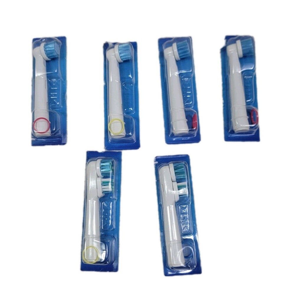 Oral-B 4 Sensitive Gum Care Replacement Brush Heads & 2 Dual Clean Brushes NEW